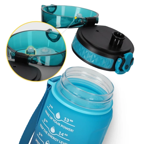 Butelka motywacyjna na wodę 0,5 L niebieska