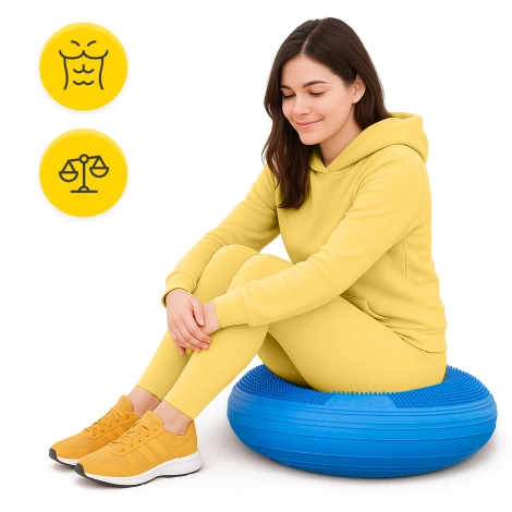 Poduszka sensomotoryczna MED+ 60 cm niebieska