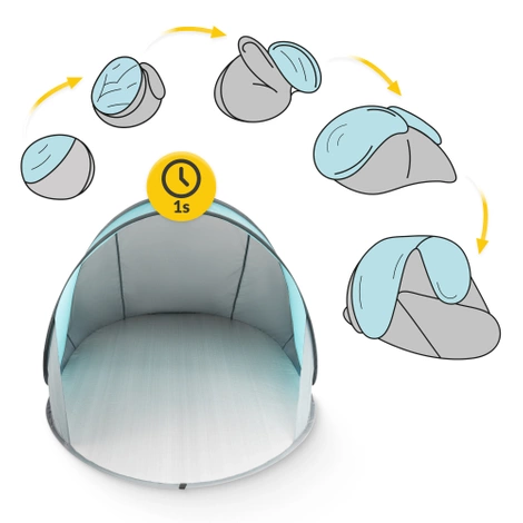 Namiot plażowy samorozkładający szary