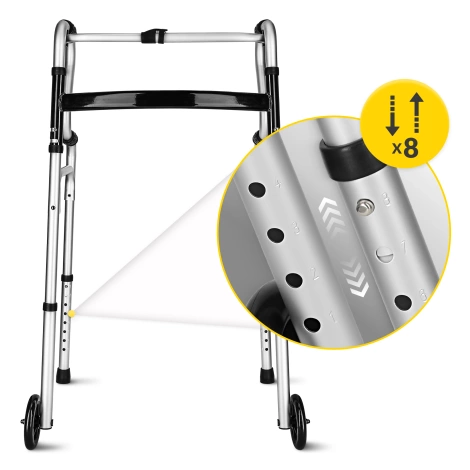 Balkonik aluminiowy dwufunkcyjny z kółkami