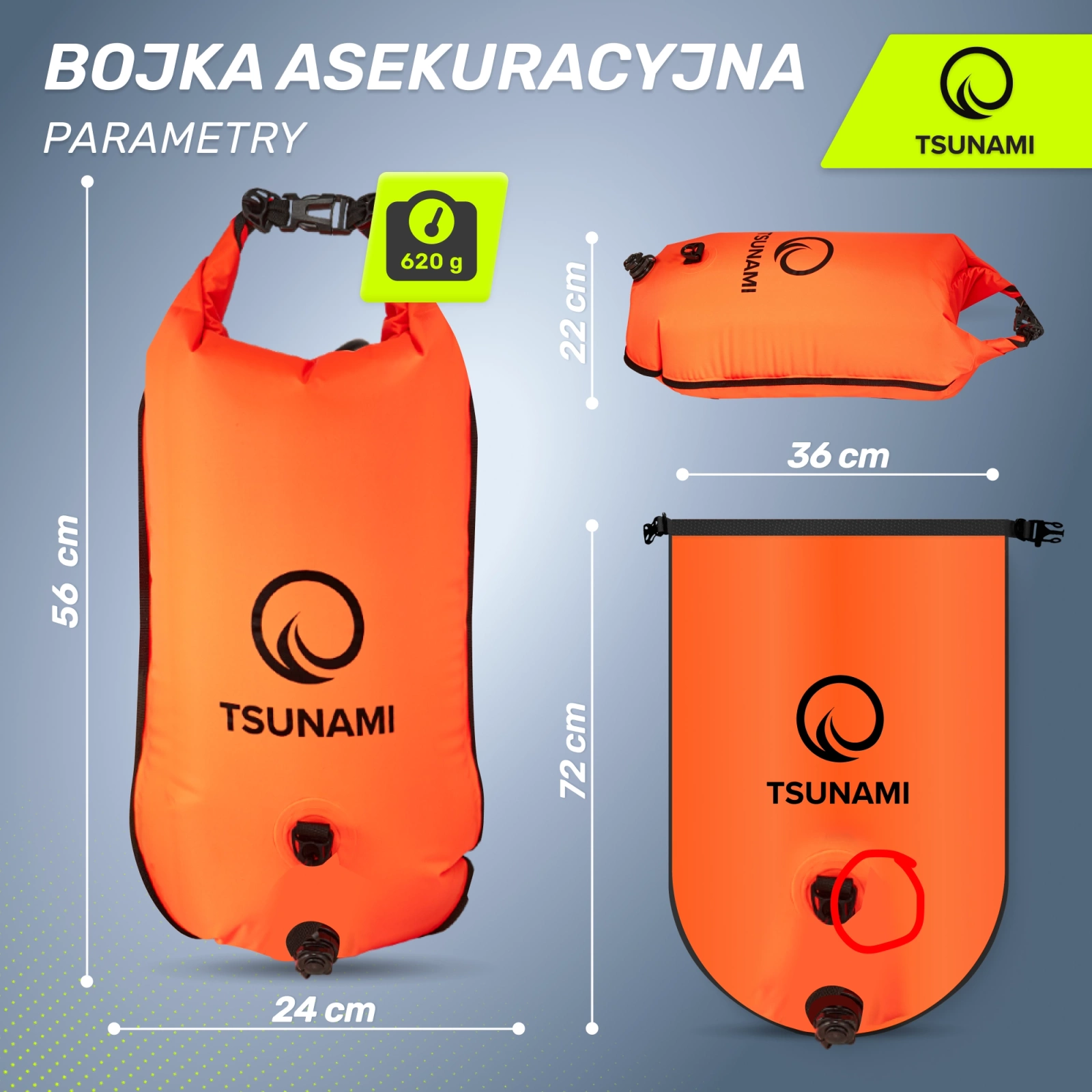 bojka asekuracyjna dmuchana