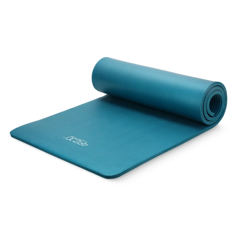 Mata do ćwiczeń fitness i jogi NBR 180 × 60 × 1 cm morska zieleń