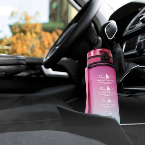 Butelka motywacyjna na wodę 1 L różowa