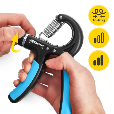 Ściskacz do rąk regulowany niebieski