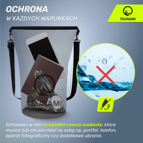 Worek wodoodporny 5 litrów TSUNAMI czarny