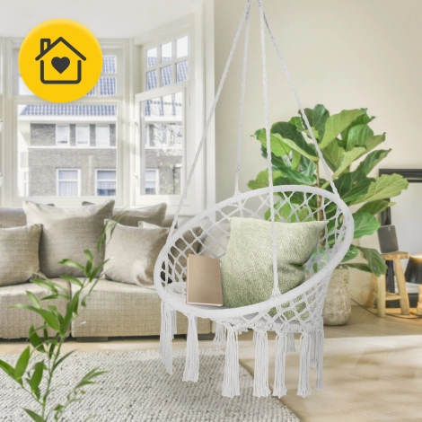 Huśtawka ogrodowa BOHO szara