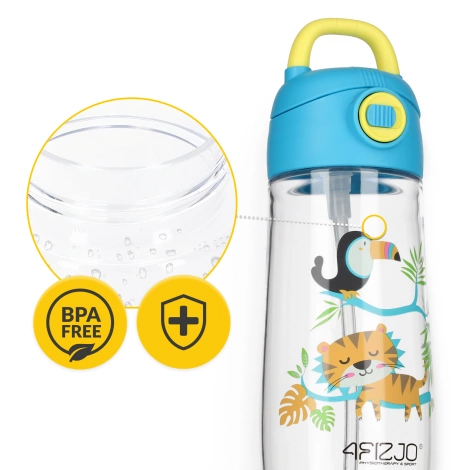 Butelka na wodę dla dzieci DŻUNGLA 550 ml