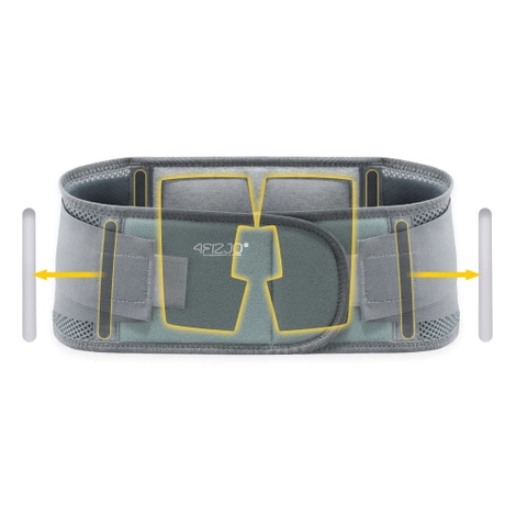 Pas ortopedyczny na kręgosłup lędźwiowy XL szary