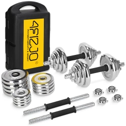 Hantle stalowe zestaw w walizce 20 kg