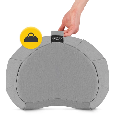 Poduszka do medytacji ZAFU półksiężyc szara