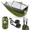 Hamak turystyczny jednoosobowy z moskiterią Mountain Goat szaro-zielony