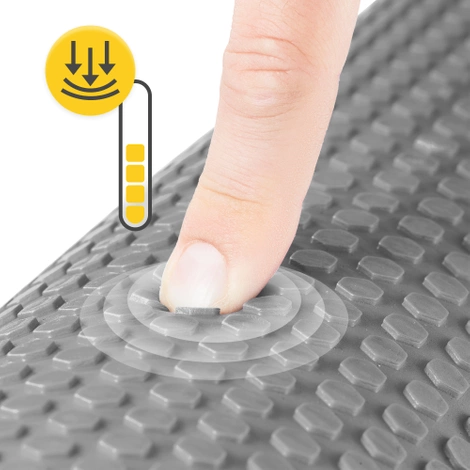 Wałek do masażu z wypustkami CARE+ 45 cm szary