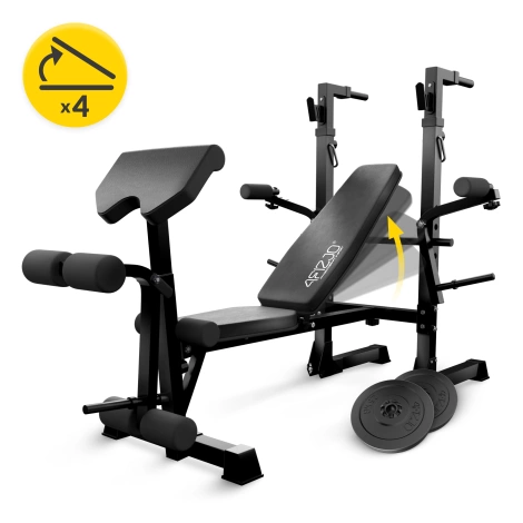 Zestaw kulturystyczny do ćwiczeń PRO 130 kg - domowa siłownia