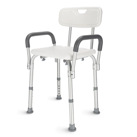 Krzesło pod prysznic z oparciem i podłokietnikami