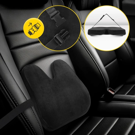 Poduszka ortopedyczna pod plecy PRO czarna