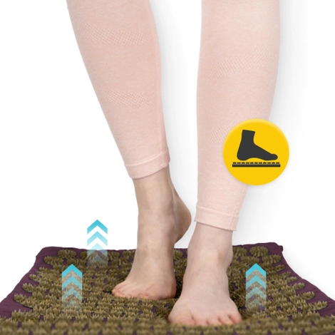 ECO Mata do akupresury z łuskami gryki i kokosem fioletowa