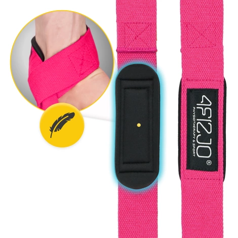 Paski treningowe do martwego ciągu Deadlift Straps różowe