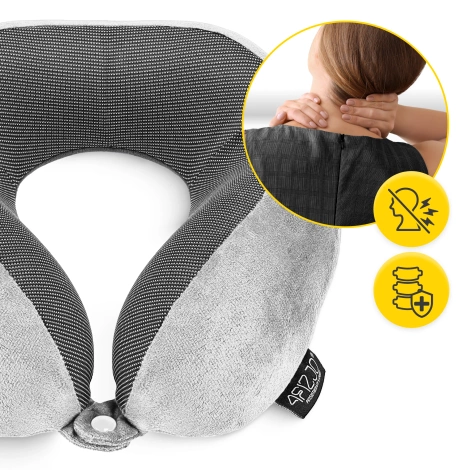 Poduszka podróżna rogal do spania szary
