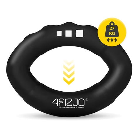 Silikonowy ściskacz do treningu dłoni czarny