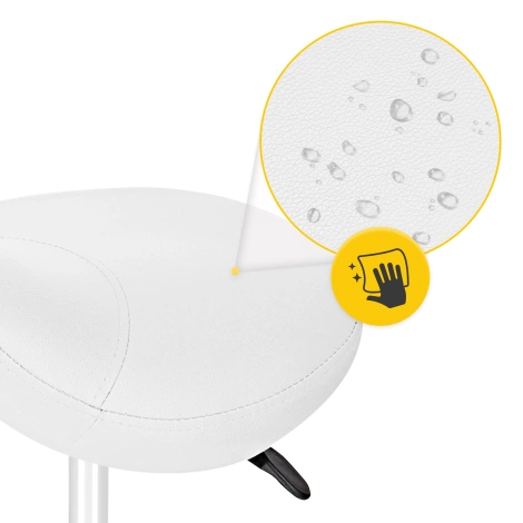 Taboret obrotowy siodło do masażu ERGO biały