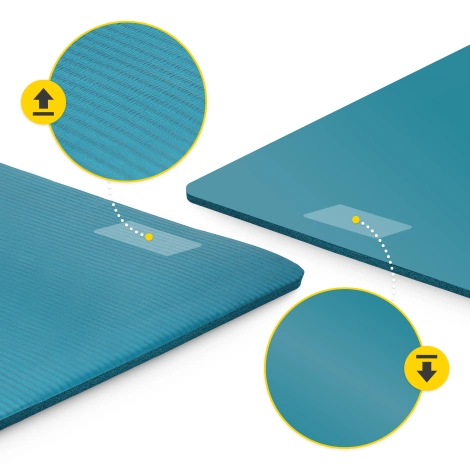 Mata do ćwiczeń fitness i jogi NBR 180 × 60 × 1 cm morska zieleń