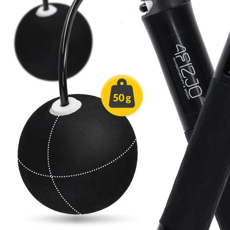 Skakanka z licznikiem i kulkami czarna