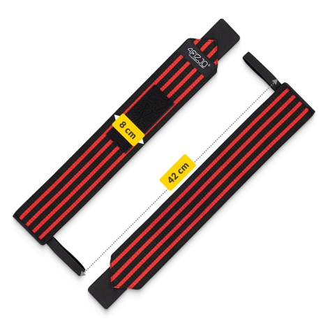 Opaski na nadgarstki 2 szt. czerwone