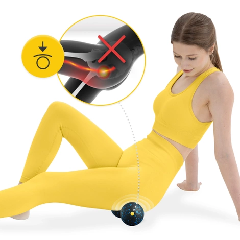 Podwójna piłka do masażu EPP 8 cm niebieska