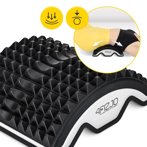 Przyrząd do rozciągania pleców czarno-szary