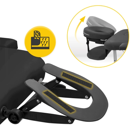 Stół do masażu aluminiowy 60 cm czarny