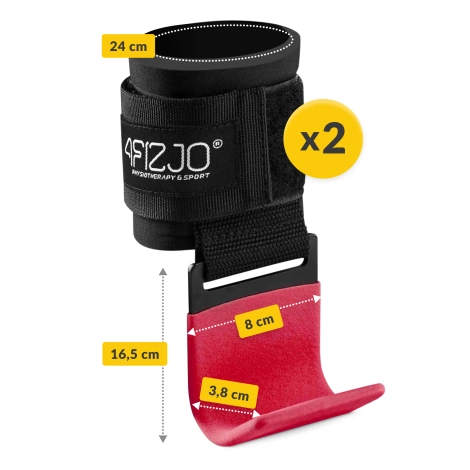 Haki treningowe uchwyty do podciągania czerwone