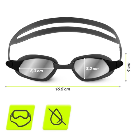 Okulary do pływania TSUNAMI czarne