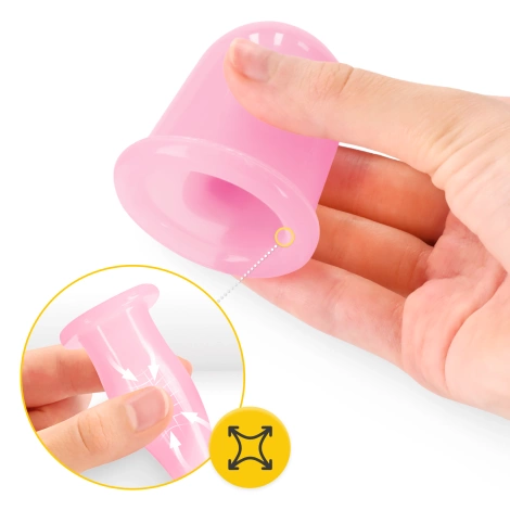 Silikonowe bańki chińskie 5 szt. FACE+ różowe