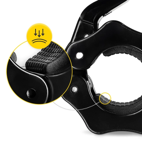 Zaciski szybkozaciskowe QR do gryfu 25 mm 2 szt. - czarne