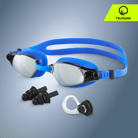 Okulary do pływania TSUNAMI niebieskie