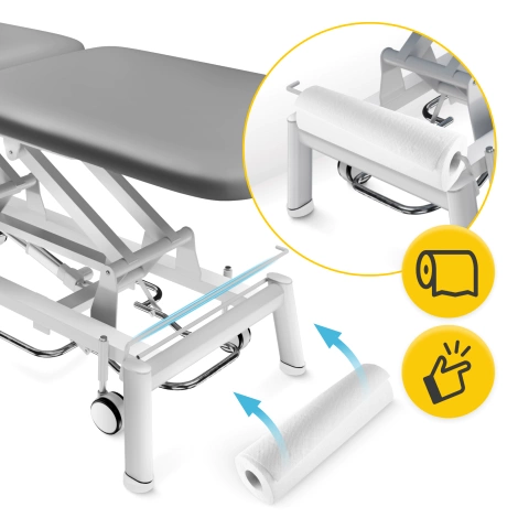 Stół do masażu i rehabilitacji elektryczny ERGO szary