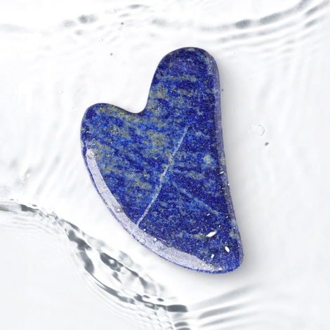 Klasyczny kamień Gua Sha z naturalnego lazurytu