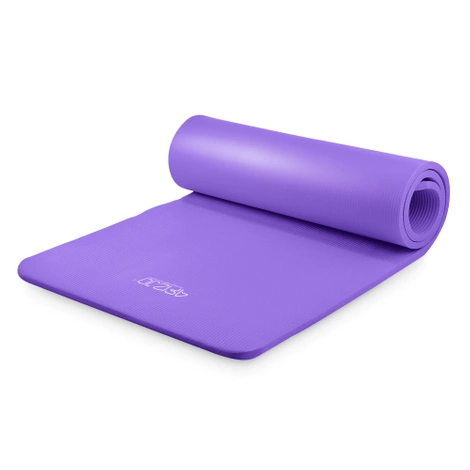 Mata do ćwiczeń fitness i jogi NBR 180 × 60 × 1,5 cm fioletowa