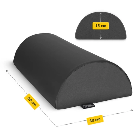 Półwałek do rehabilitacji i masażu czarny