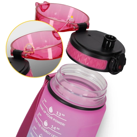 Butelka motywacyjna na wodę 0,5 L różowa