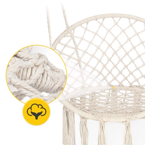 Huśtawka ogrodowa BOHO beżowa