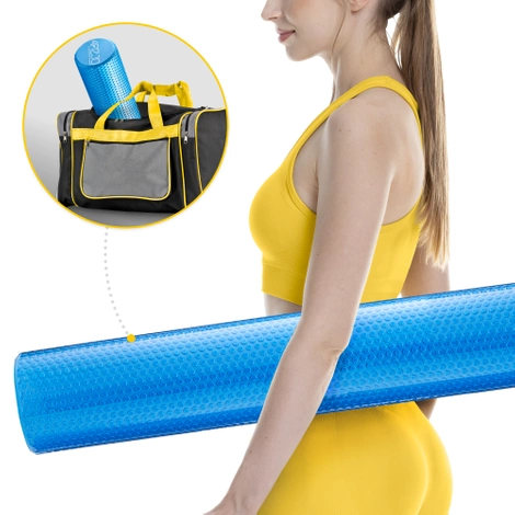 Wałek do masażu z wypustkami CARE+ 90 cm niebieski