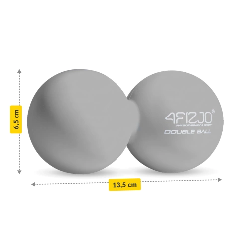 Podwójna piłka do masażu DOUBLE BALL szara