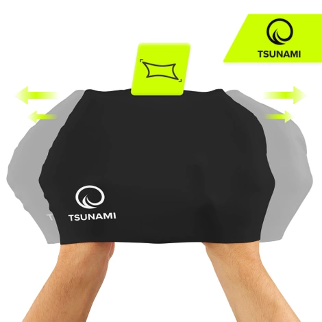 Czepek na basen unisex TSUNAMI czarny