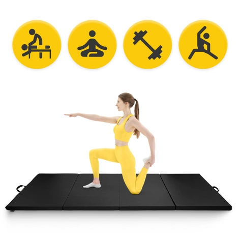 Materac gimnastyczny składany XL czarny