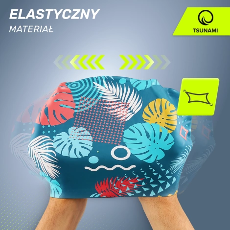 Czepek na basen damski TSUNAMI LEAFS