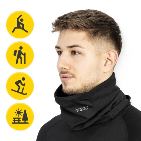 Komin termiczny na szyję unisex - czarny