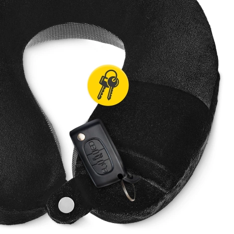 Poduszka podróżna rogal do spania czarna