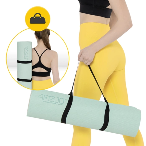 Mata do ćwiczeń i jogi antypoślizgowa TPE 0,6 cm zielona