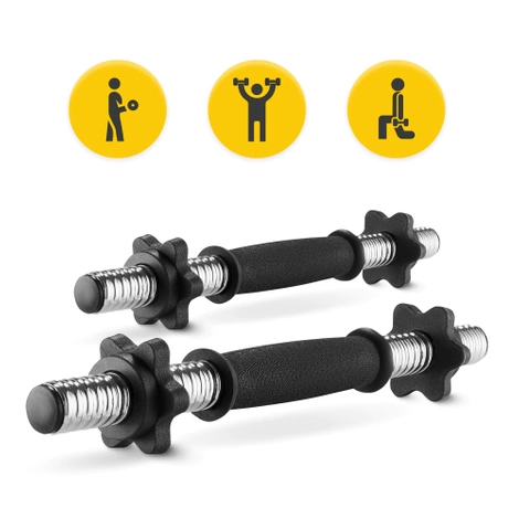 Gryf krótki do hantli z zaciskami 45 cm 2 szt.